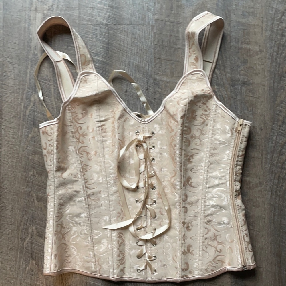White vintage corset